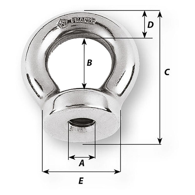 Wichard 1/4 Eye Nut - 1/2" Diameter [06331] - Essenbay Marine