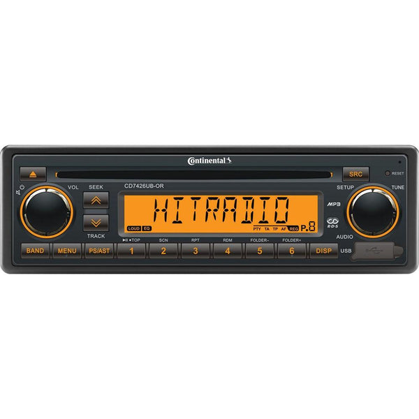 Continental Stereo w/CD/AM/FM/BT/USB - 24V [CD7426UB-OR] - Essenbay Marine