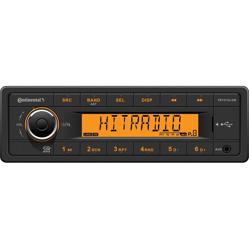 Continental Stereo w/AM/FM/USB - Harness Included - 12V [TR7411U-ORK] - Essenbay Marine