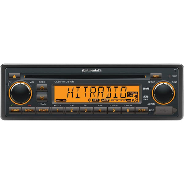 Continental Stereo w/CD/AM/FM/BT/USB/DAB+/DMB- Harness Included - 12V [CDD7418UB-ORK] - Essenbay Marine