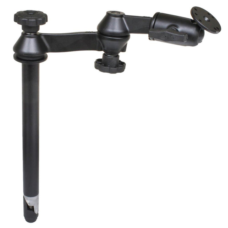 RAM Mount RAM 12" Upper Pole with Double Swing Arms  Round Plate [RAM-VP-SW1-12] - Essenbay Marine