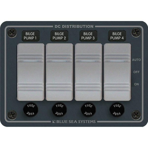Blue Sea 8666 Contura 4 Bilge Pump Control Panel [8666] - Essenbay Marine