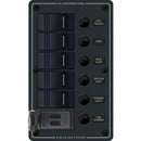 Blue Sea 8521 - 5 Position Contura Switch Panel w/Dual USB Chargers - 12/24V DC - Black [8521] - Essenbay Marine