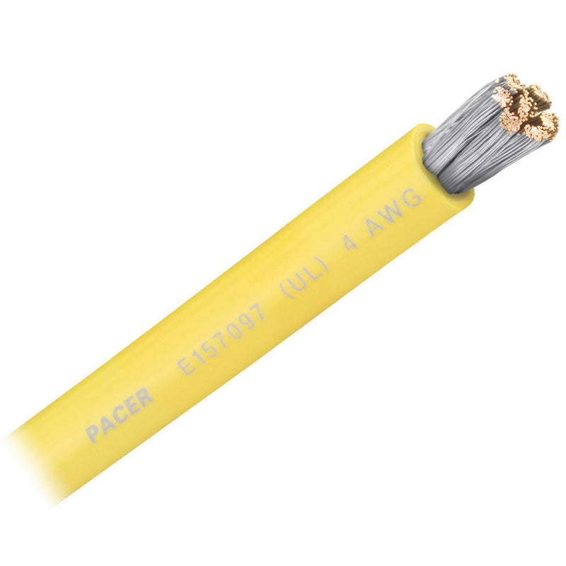 Pacer Yellow 4 AWG Battery Cable - Sold By The Foot [WUL4YL-FT] - Essenbay Marine