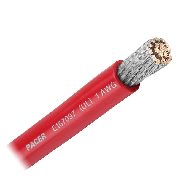 Pacer Red 1 AWG Battery Cable - Sold By The Foot [WUL1RD-FT] - Essenbay Marine