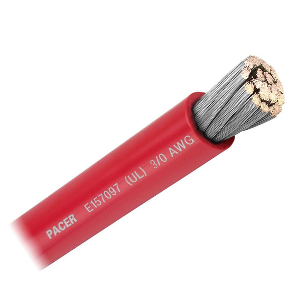 Pacer Red 3/0 AWG Battery Cable - Sold By The Foot [WUL3/0RD-FT] - Essenbay Marine