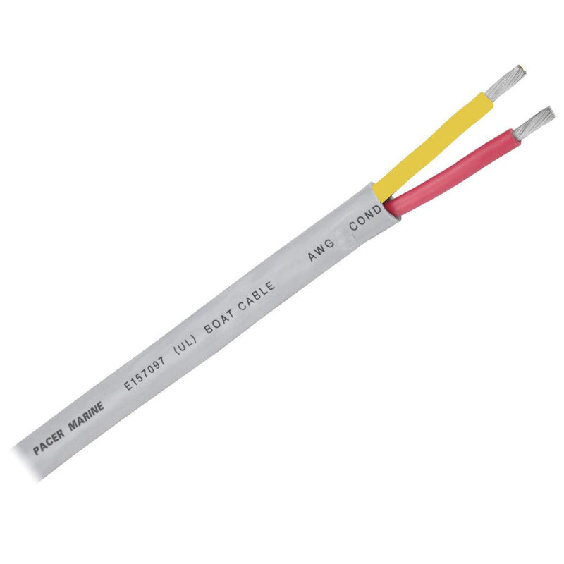 Pacer 16/2 AWG Round Safety Duplex Cable - Red/Yellow - 100 [WR16/2RYW-100] - Essenbay Marine