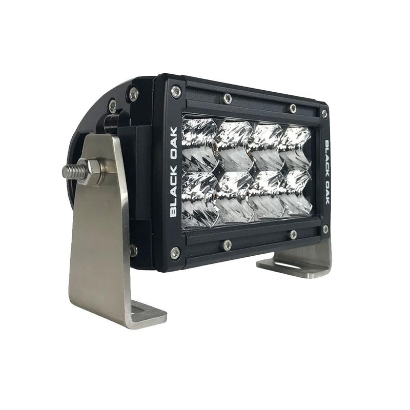 Black Oak Pro Series Double Row Flood 4" Light Bar - Black [4F-D5OS] - Essenbay Marine