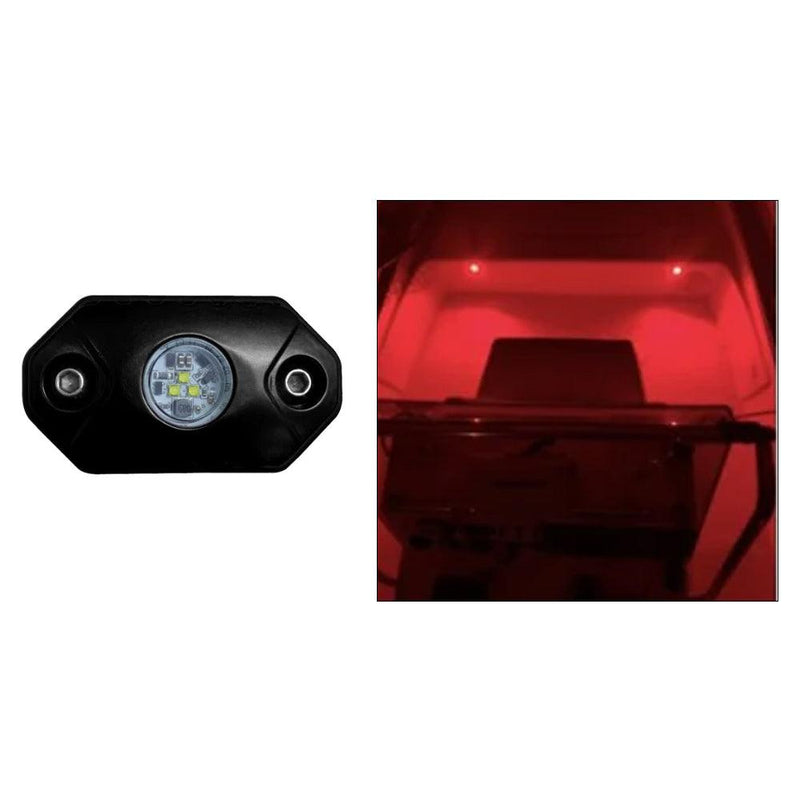 Black Oak Rock Accent Light - Red - Black Housing [RL-R] - Essenbay Marine