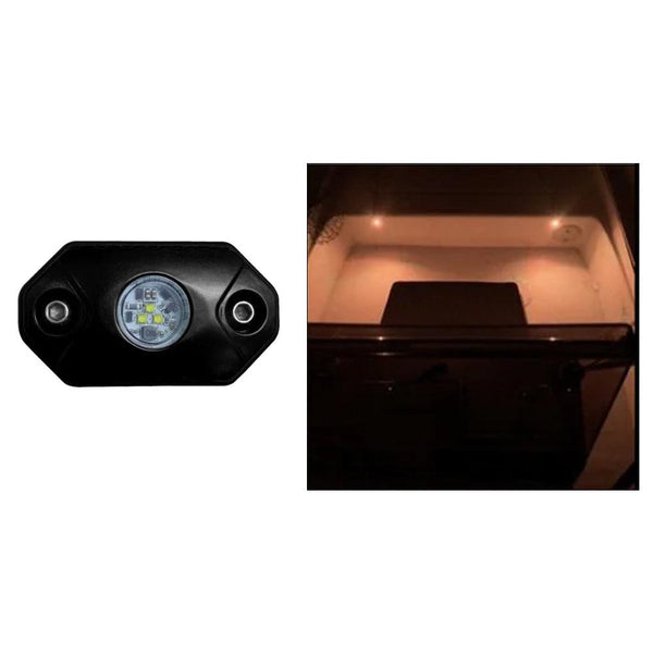Black Oak Rock Accent Light - Amber - Black Housing [RL-A] - Essenbay Marine