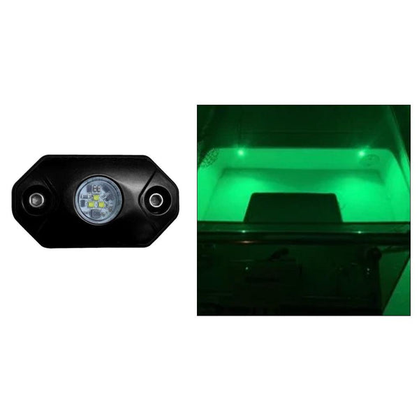 Black Oak Rock Accent Light - Green - Black Housing [RL-G] - Essenbay Marine