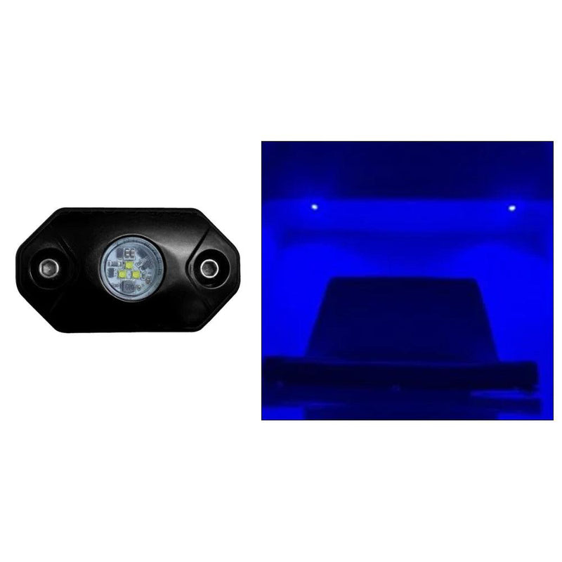 Black Oak Rock Accent Light - Blue - Black Housing [RL-B] - Essenbay Marine