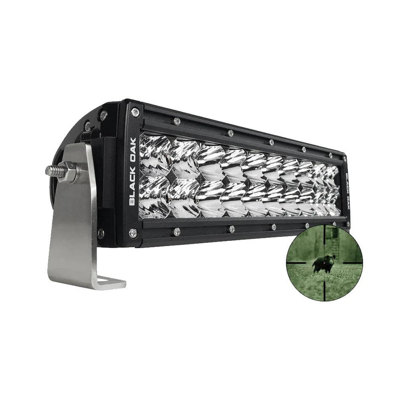 Black Oak Pro Series Double Row Combo Infrared 10" 940nm Light Bar - Black [10IR-940] - Essenbay Marine