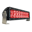 Black Oak Double Row Combo Red Predator Hunting 10" Light Bar - Black [10R-D3OS] - Essenbay Marine