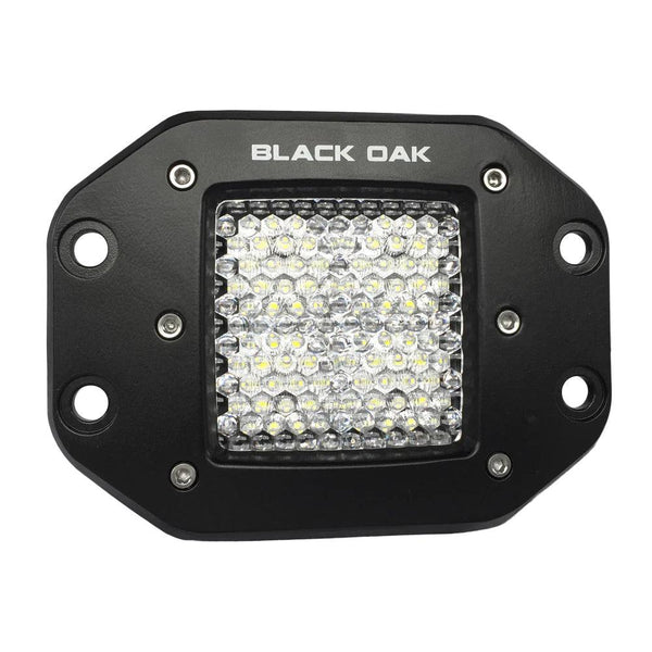 Black Oak Pro Series 2" Flush Mounted Diffused Light - Black [2D-FPOD10CR] - Essenbay Marine