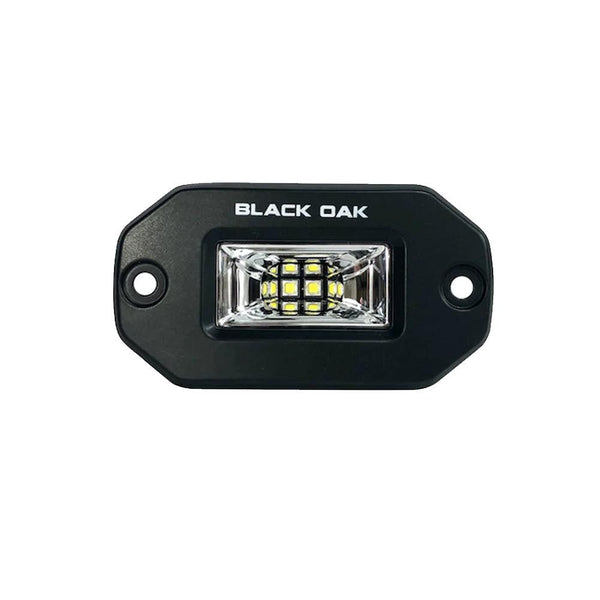 Black Oak Pro Series 2" Flush Mounted Scene Light - Black [2FSLB-S] - Essenbay Marine