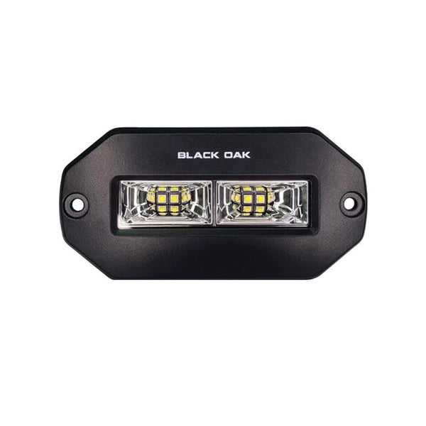 Black Oak Pro Series 4" Flush Mount Spreader Light - Black Housing [4BFMSL-S] - Essenbay Marine