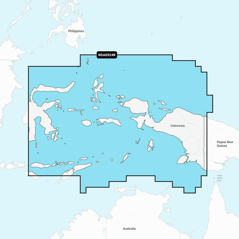 Garmin Navionics+ NSAE024R - Central West Papua  East Sulawesi - Marine Chart [010-C1222-20] - Essenbay Marine