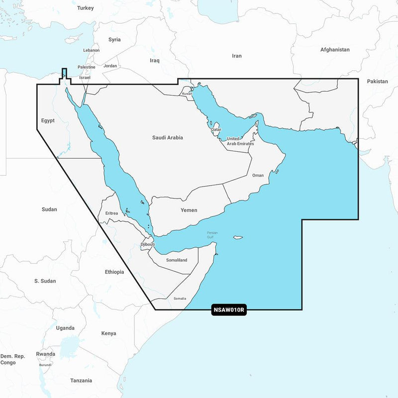 Garmin Navionics+ NSAW010R - The Gulf  Red Sea - Marine Chart [010-C1229-20] - Essenbay Marine