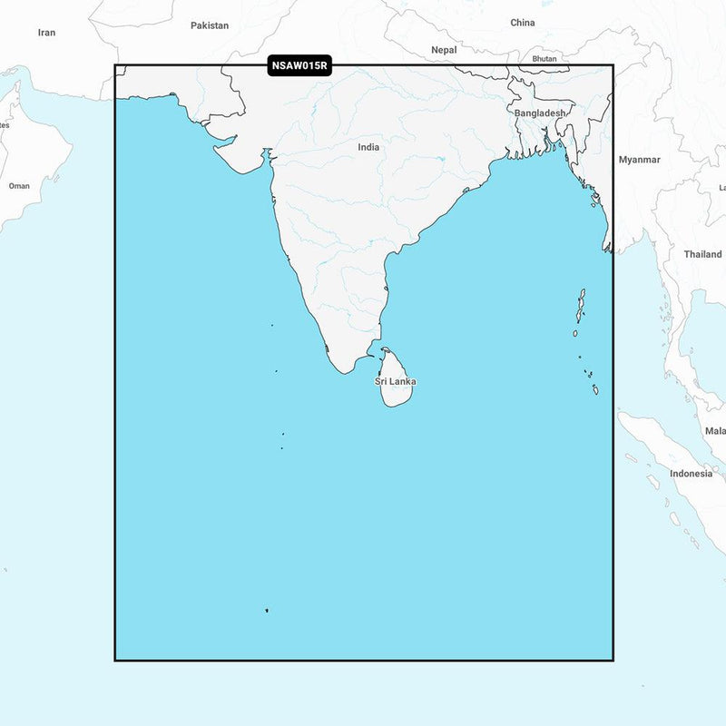 Garmin Navionics+ NSAW015R - Indian Subcontinent - Marine Chart [010-C1230-20] - Essenbay Marine