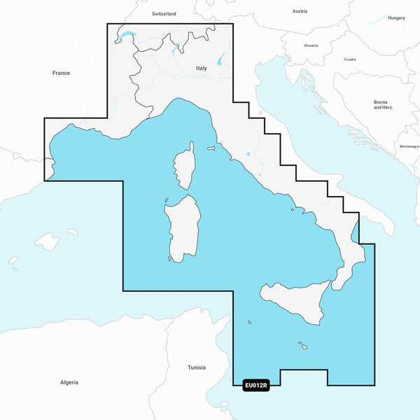 Garmin Navionics+ NSEU012R - Mediterranean Sea, Central West - Marine Chart [010-C1238-20] - Essenbay Marine