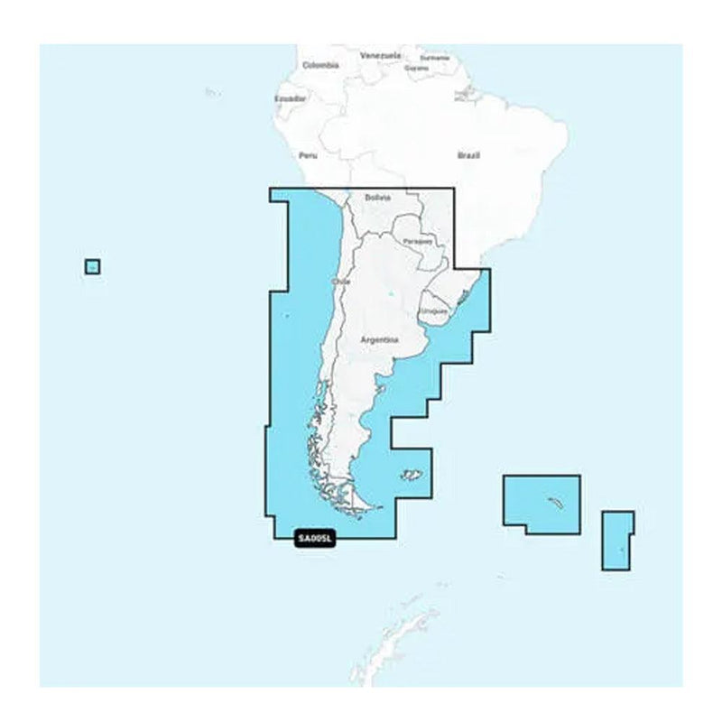 Garmin Navionics+ NSSA005L - Chile, Argentina  Easter Island - Marine Chart [010-C1286-20] - Essenbay Marine
