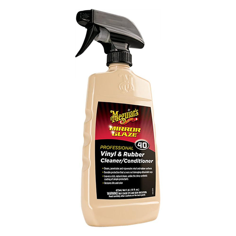 Meguiars M40 Mirror Glaze Vinyl  Rubber Cleaner  Conditioner - 16oz [M4016] - Essenbay Marine