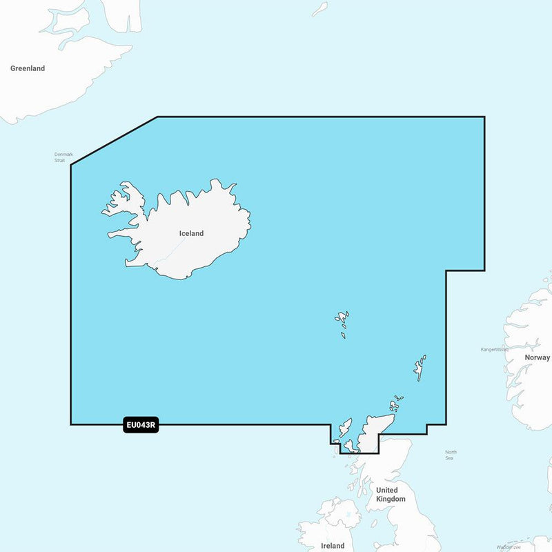 Garmin Navionics Vision+ NVEU043R - Iceland to Orkney - Marine Chart [010-C1246-00] - Essenbay Marine