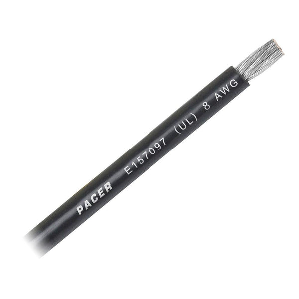 Pacer Black 8 AWG Battery Cable - Sold By The Foot [WUL8BK-FT] - Essenbay Marine