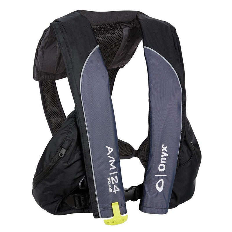 Onyx A/M-24 Deluxe Auto/Manual Inflatable PFD - Black - Adult Universal [132100-700-004-23] - Essenbay Marine