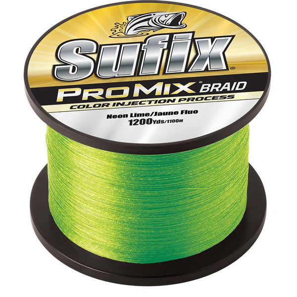 Sufix ProMix Braid - 50lb - Neon Lime - 1200 yds [630-350L] - Essenbay Marine