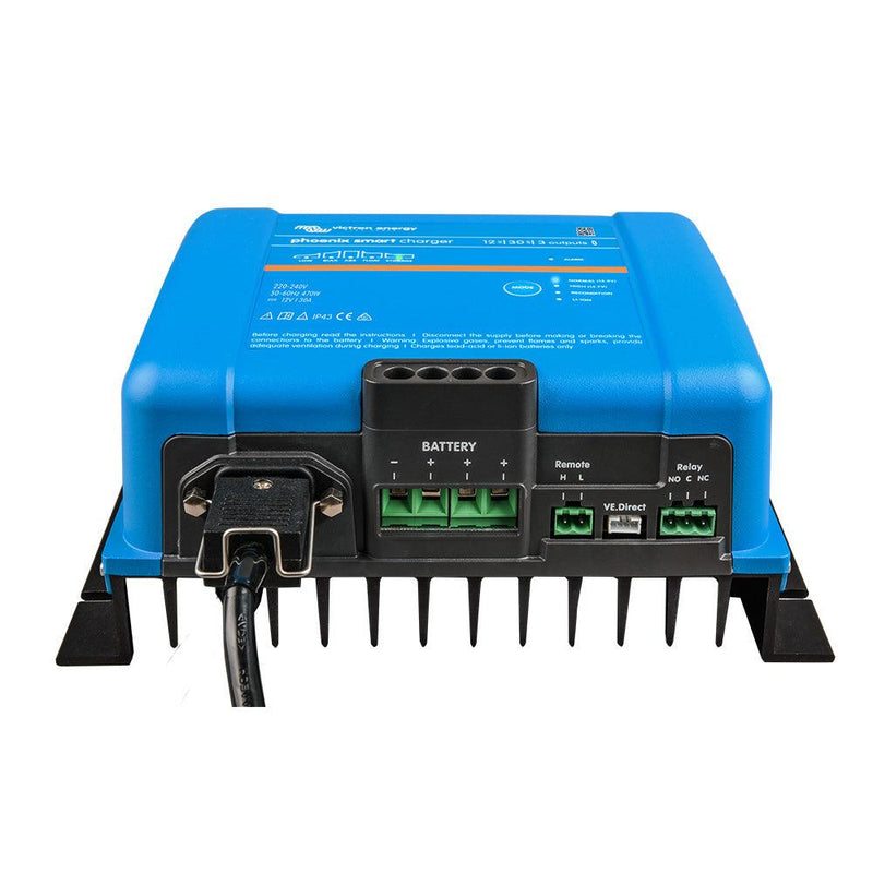 Victron Phoenix Smart IP43 Charger 12/30 (3) 120-240VAC Requires 5-15P Mains Cord [PSC123053095] - Essenbay Marine