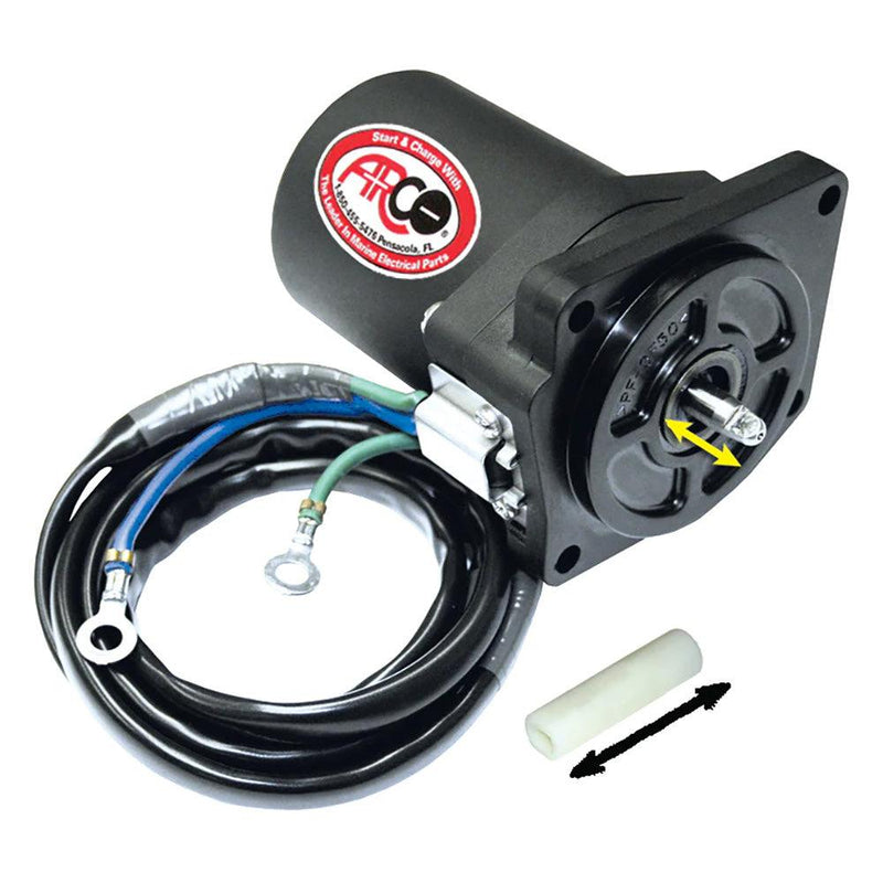 ARCO Marine Replacement Outboard Tilt Trim Motor - Yamaha-4 Bolt, 5/8" Flat Blade Shaft [6258] - Essenbay Marine