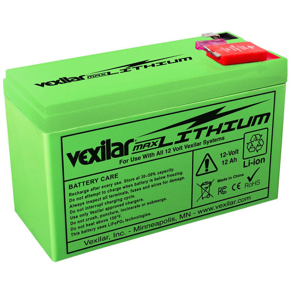 Vexilar 12V - 12 AH Max Lithium Battery [V-200L] - Essenbay Marine