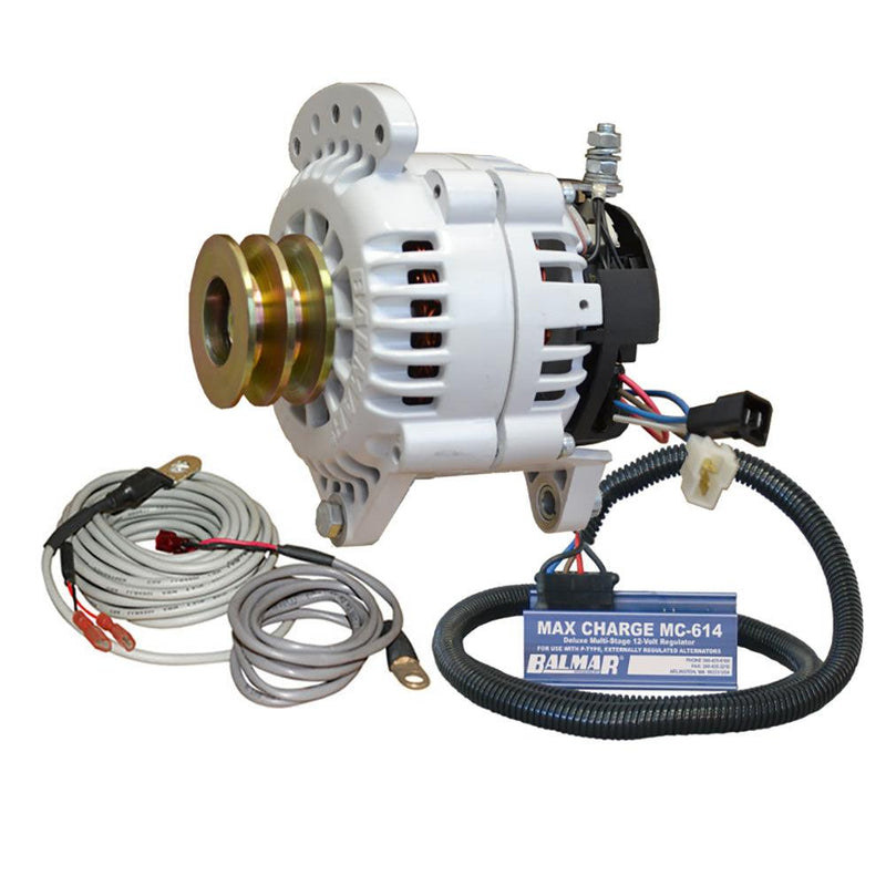 Balmar Alternator 100 AMP Kit 12V 3.15" Dual Foot Saddle Dual Pulley Regulator  Temp Sensor [60-YP-MC-100-DV] - Essenbay Marine