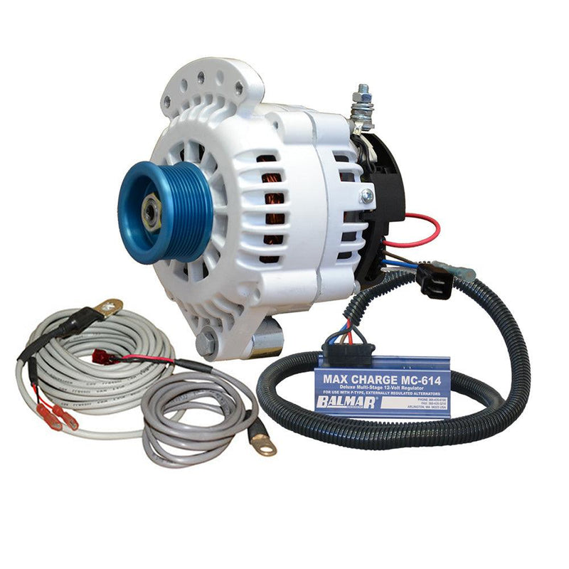 Balmar Alternator 100 AMP Kit 12V 1-2" Single Foot Spindle Mount J10 Pulley Regulator  Temp Sensor [621-VUP-MC-100-J10] - Essenbay Marine