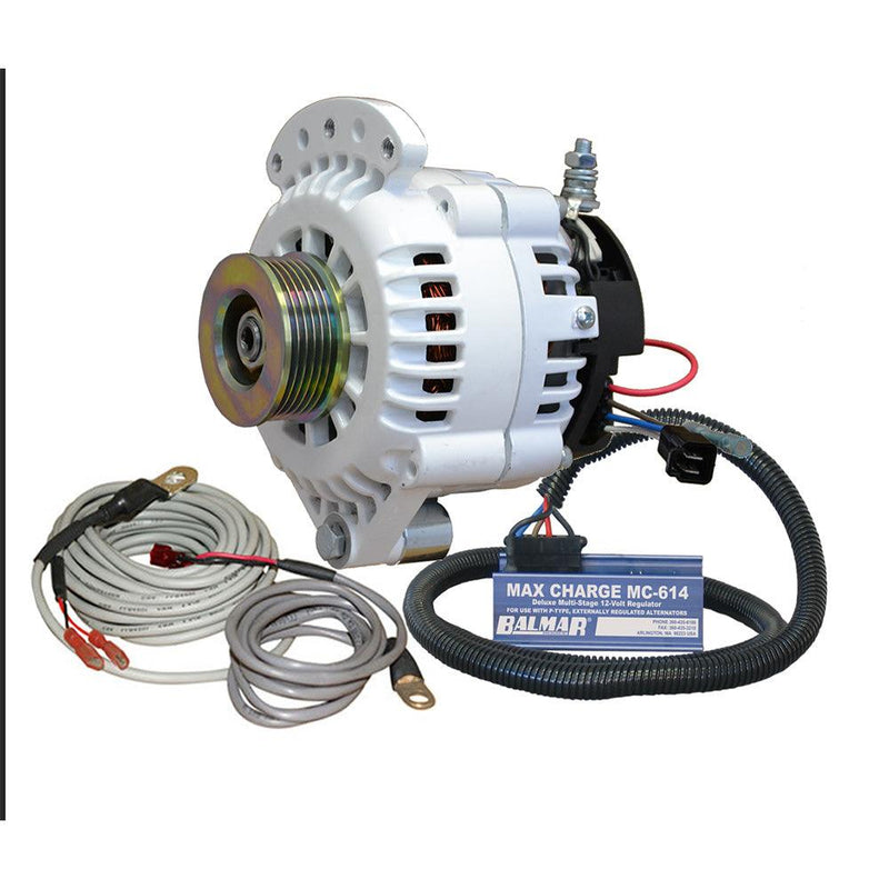 Balmar Alternator 100 AMP Kit 12V 1-2" Single Foot Spindle Mount K6 Pulley Regulator  Temp Sensor [621-VUP-MC-100-K6] - Essenbay Marine