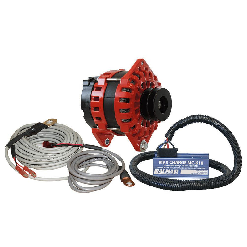 Balmar Alternator 250 AMP Kit 12V 3.15" Dual Foot Saddle Dual Vee Pulley Regulator  Temp Sensor [XT-DF-250-DV-KIT] - Essenbay Marine