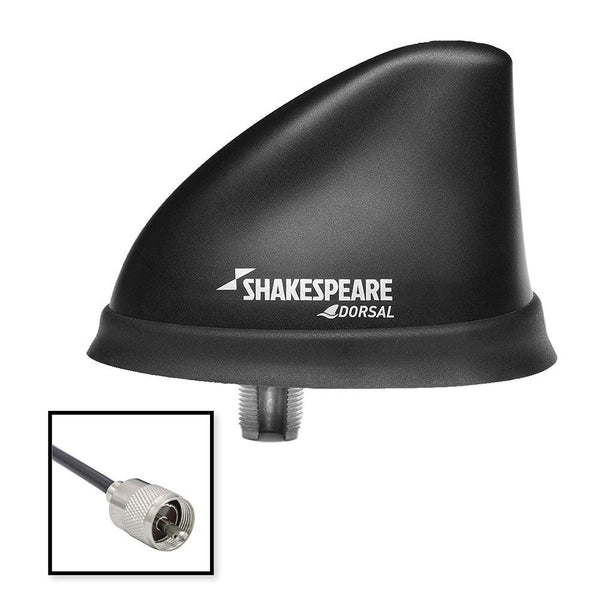 Shakespeare Dorsal Antenna Black Low Profile 26 RGB Cable w/PL-259 [5912-DS-VHF] - Essenbay Marine