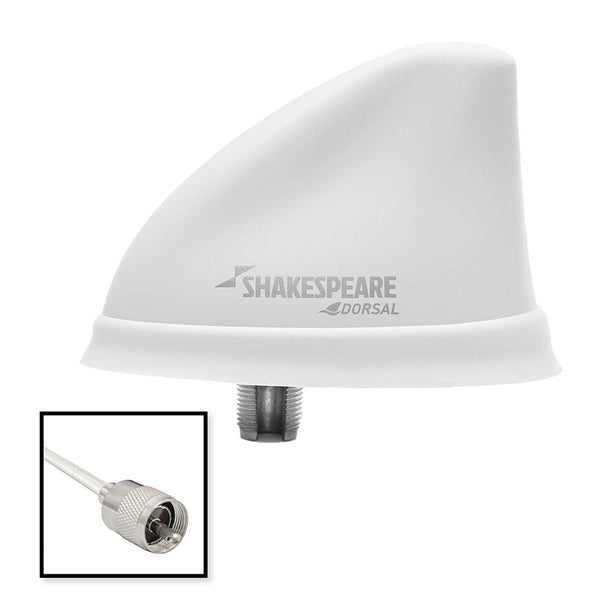 Shakespeare Dorsal Antenna White Low Profile 26 RGB Cable w/PL-259 [5912-DS-VHF-W] - Essenbay Marine