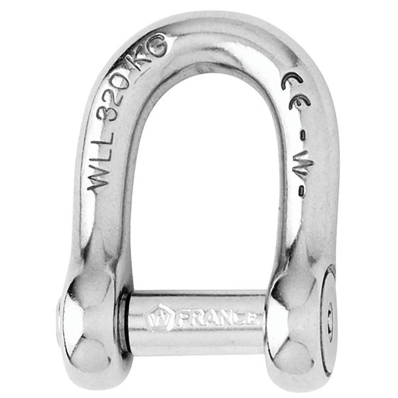 Wichard Self-Locking Allen Head Pin D Shackle - 6mm Diameter - 1/4" [01303] - Essenbay Marine