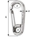 Wichard Symmetric Carbin Hook - 120mm Length - 15/32" [02317] - Essenbay Marine