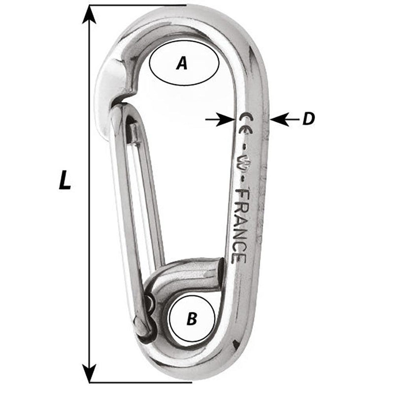 Wichard Symmetric Carbin Hook - 120mm Length - 15/32" [02317] - Essenbay Marine