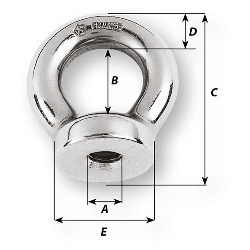 Wichard 6mm Eye Nut - 1/2" Diameter [06333] - Essenbay Marine