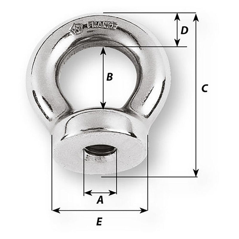 Wichard 10mm Eye Nut - Thread M10 x 150mm [06355] - Essenbay Marine