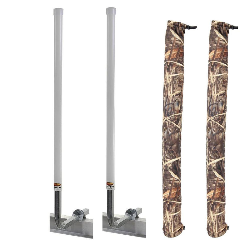 C.E. Smith 60" Post Guide-On w/I-Beam Mounting Kit  Camo Wet Lands Post Guide-On Pads [27648-903] - Essenbay Marine