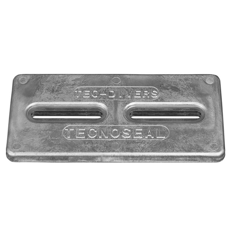 Tecnoseal Rectangular Zinc Plate Anode w/Inserts - 12" x 6" x 1" [TEC-DIVERSD] - Essenbay Marine