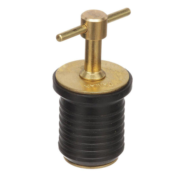 Attwood T-Handle Brass Drain Plug - 1" Diameter [7526A7] - Essenbay Marine
