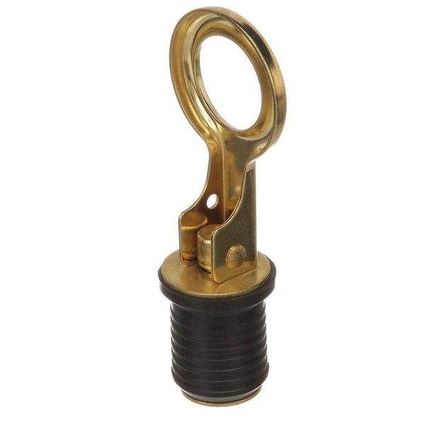 Attwood Snap-Handle Brass Drain Plug - 1" Diameter [7524A7] - Essenbay Marine