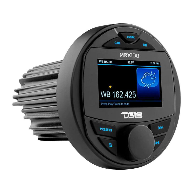 DS18 MRX100 2 Zone Marine Head Unit w/TFT LCD Screen - 4x50 Watts Max [MRX100] - Essenbay Marine